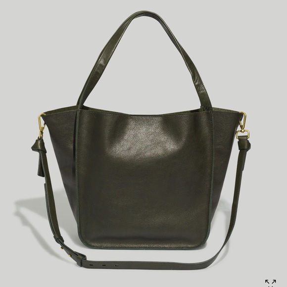 Madewell Handbags - Madewell Green Tote Bag with Dual Handles and Structured Design